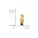 14K 3-D January Ring with Red CZ Charm - Image 3