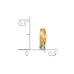 14K 3-D December Ring with Aqua CZ Charm - Image 3