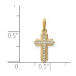14K Cross CZ Pendant - Image 3