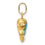 14k Enameled Dophin Charm - Image 2