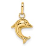 14k Enameled Dophin Charm - Image 4