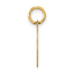 14k Polished Black Enamel Letter A Initial Disk Charm - Image 2