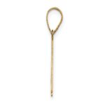 14k Polished Etched Letter A Initial Pendant - Image 2