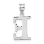 14kw Polished Etched Letter E Initial Pendant - Image 3