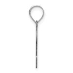 14kw Polished Etched Letter S Initial Pendant - Image 2