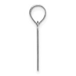 14kw Polished Etched Letter V Initial Pendant - Image 2