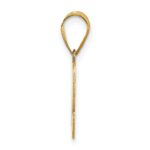 14k Polished Script Letter C Initial Pendant - Image 2