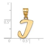 14k Polished Script Letter I Initial Pendant - Image 4