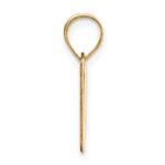 14k Polished Script Letter V Initial Pendant - Image 2