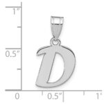 14kw Polished Script Letter D Initial Pendant - Image 2