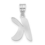 14kw Polished Script Letter K Initial Pendant - Image 3