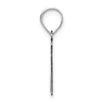 14kw Polished Script Letter N Initial Pendant - Image 2