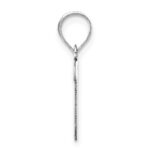 14kw Polished Script Letter T Initial Pendant - Image 2