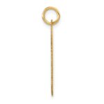 14k Polished Letter D Initial Dog Tag Pendant - Image 2