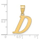 14k Polished Letter D Initial Pendant - Image 3