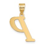 14k Polished Letter P Initial Pendant - Image 3