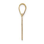 14k Polished Bubble Letter A Initial Pendant - Image 2