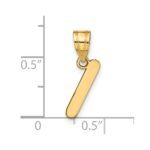 14k Polished Bubble Letter I Initial Pendant - Image 4