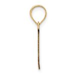 14k Polished Bubble Letter L Initial Pendant - Image 2
