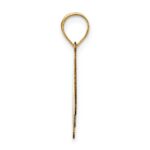 14k Polished Bubble Letter M Initial Pendant - Image 2