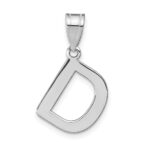14kw Polished Bubble Letter D Initial Pendant