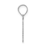 14kw Polished Bubble Letter F Initial Pendant - Image 2