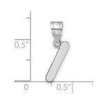 14kw Polished Bubble Letter I Initial Pendant - Image 4