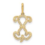 14K Polished CZ Puppy Sitting Outline Pendant - Image 4