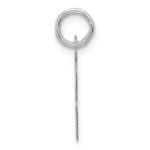 14K White Gold  Slanted Block Letter G Initial Charm - Image 2