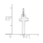 14K White Gold  Slanted Block Letter T Initial Charm - Image 4