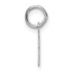 14k White Gold Small Script Letter D Initial Charm - Image 2