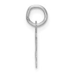 14k White Gold Small Script Letter L Initial Charm - Image 2