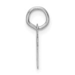 14k White Gold Small Script Letter R Initial Charm - Image 2