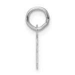 14k White Gold Small Script Letter U Initial Charm - Image 2