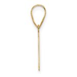 14k Polished Etched Letter A Initial Pendant - Image 2