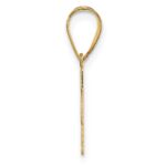 14k Polished Etched Letter F Initial Pendant - Image 2