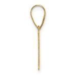 14k Polished Etched Letter H Initial Pendant - Image 2