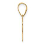 14k Polished Etched Letter P Initial Pendant - Image 2