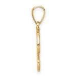 14K Script Letter T Initial Pendant - Image 2