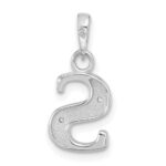 14K White Gold Diamond Letter S Initial Pendant - Image 3