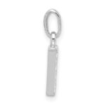 14K White Gold Diamond Letter V Initial Pendant - Image 2