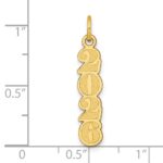 14K Polished and Satin Vertical 2026 Charm - Image 4