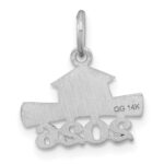 14K White Gold 2026 Graduation Cap and Diploma Charm - Image 3