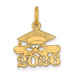 14K Graduation Cap and Diploma 2026 Charm