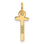 14K  Slanted Block Letter T Initial Charm - Image 3