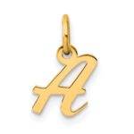 14K Small Script Letter A Initial Charm
