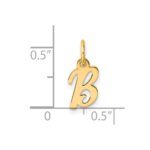 14K Small Script Letter B Initial Charm - Image 4