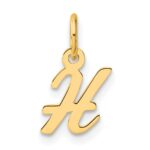 14K Small Script Letter H Initial Charm