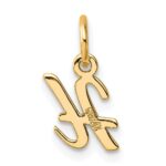 14K Small Script Letter H Initial Charm - Image 3