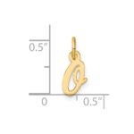 14K Small Script Letter O Initial Charm - Image 4